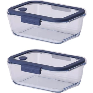 Fika Glace Mavi Vakumlu 2 Parça Saklama Kabı 1900 ml