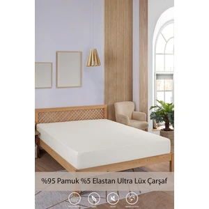 Penye-Likralı Lastikli Çarşaf, 120×200 Tek Kişilik  Pamuk-Elastan Örme Kumaş, 200 Gr/m²