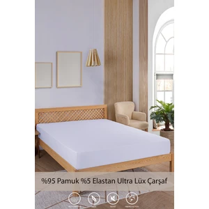 Penye-Likralı Lastikli Çarşaf, 120×200 Tek Kişilik  Pamuk-Elastan Örme Kumaş, 200 Gr/m²