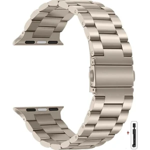 Apple Watch Seri 6 7 8 9 10 Se Ultra Uyumlu 44 45 46 49MM Paslanmaz Çelik Kordon Kayış