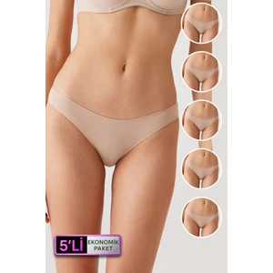 Pierre Cardin 5'li Ekonomik Paket 2950 No Show Pamuklu Basic Brief Külot Slip
