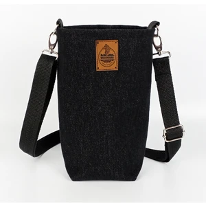 Woody Cord 2 Litrelik Matara Kılıfı Su Şişesi Taşıma Çantası Siyah Denim