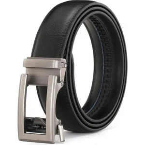 Suni Deri Erkek Kemer Cırcır Otomatik Kemer Erkek Elbise ve Günlük Ayarlanabilir Toka
