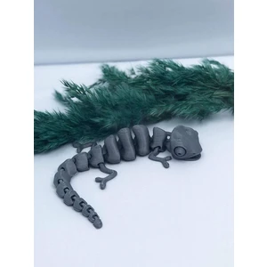 3D Hareketli Bukalemun Figürlü Oyuncak - Gri