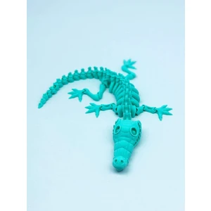 3D Hareketli İskelet Timsah Figürlü Oyuncak - Turkuaz