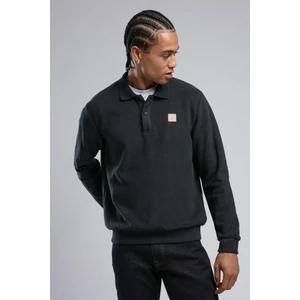 Lee Cooper Erkek Newblend Polo Yaka Sweatshirt 241043 Kahve Melanj