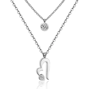 Lia Serisi Kalp Model Çelik Kolye Gold Renk - 316L  Cerrahi Çelik Kolye