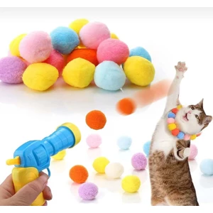 Ceyden Store Ceyden Kedi Köpek Oyuncağı Peluş Top Atma Tabanca