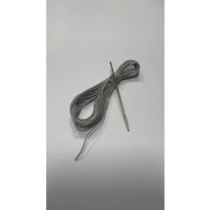 Direksiyon Kılıfı Dikmek Için Mumlu Ip ve Iğne 5 Metre Gri