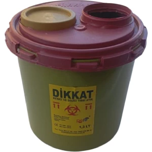 5 Adet Kesici ve Delici Tıbbi Enfekte Atık Kutusu 1.3 Lt