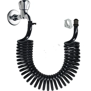 Spiral Spiral Wc Taharet Hortum Matik ve Wc Banyo Yıkama Setleri Yeni Siyah Inci