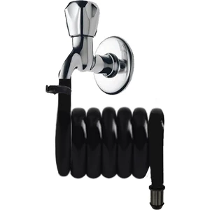 Spiral Wc Taharet Hortum Matik ve Wc Banyo Yıkama Setleri Yeni Siyah Inci