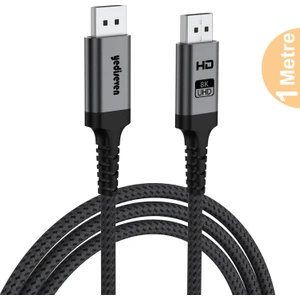 Displayport To Displayport Dp 1.4 8K@60Hz Görüntü Aktarma Kablosu 1 Metre
