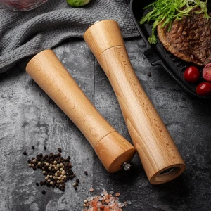 Bambu Ahşap Anti Bakteriyel Karabiber Öğütücü Tuz Değirmeni Yüksek Kalite