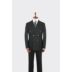 Kadir Büyükkaya Kırlangıç Yaka Kruvaze Erkek Takım ELBISE-KAX1256S
