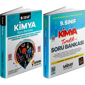 Aydın Yayınları 9. Sınıf Kimya Soru Bankası - Miray 2025 9. Sınıf Matematik Soru Bankası 2'li Set