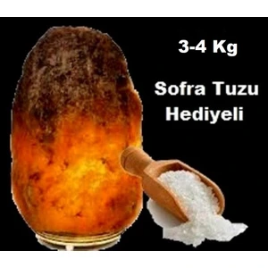 Alp-I Çankırı Doğal Tuz Lambası 3/4 kg Ağırlığında  1 kg Çankırı Sofra Tuzu Hediyeli