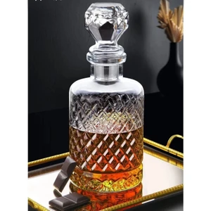 Turin Art Karaf, Cam Karaf, Viski Şarap Şişesi, Lüks Karaf Sürahi