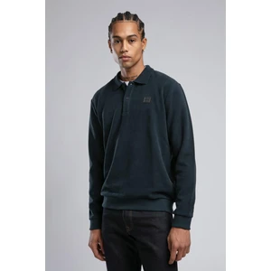Lee Cooper Erkek Newblend Polo Yaka Sweatshirt 241043 Lacivert