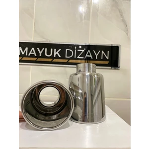 Mayuk Dizayn 100MM Paslanmaz Krom Her Araca Uyumlu Egzoz Ucu 1 Adet