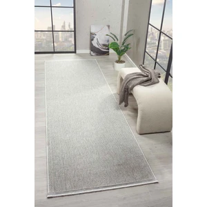 Mariesse Home Naturel Bukleli Yumuşak Dokulu Beyaz Gri Iskandinav Koridor Kesme Yolluk Dokuma Halı