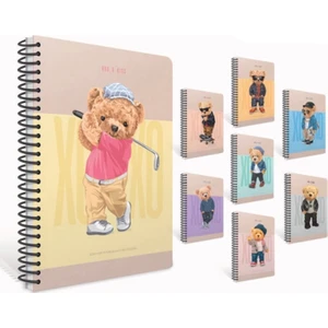 Xoxo Spiralli Karton Kapak A6 80YP. Çizgilii Defter