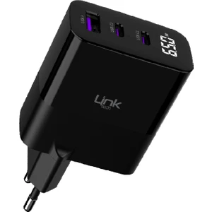 Linktech G852 Premium 65W Pd Gan3 1xusb + 2x Usb-C Şarj Adaptörü