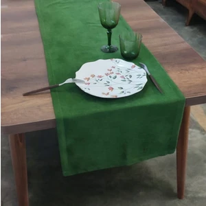 Pikko Home Yeşil Kadife Dokulu Dertsiz Runner