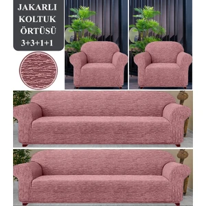 Koltuk Örtüsü 3+3+1+1 Takımı Lastikli Esnek Yıkanabilir Çekyat Kanepe Kılıfı