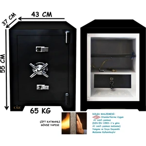 Ev ve Ofis Tipi Çelik Para kasası-55CM-65KG Kasa