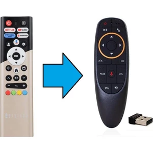 Dijitsu Googlee Smart Tv Kumandası-Resimde Sağdaki Gönderilir
