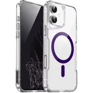 Apple iPhone 16 Kılıf Renkli Kamera Çıkıntılı Magsafe Şarj Özellikli T-Max Magsafe Sert Kapak + Ekran Koruyucu