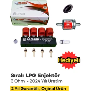 Lpg Enjektör  4 Silindir 3 Ohm  , Atiker, Mimgaz, Cangas, Akl , Aldesa Uyumlu   , Hediyeli
