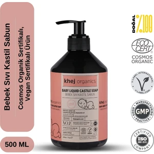 Khej Organics No.2 - Organik Vegan Bebek Sıvı Kastil Sabun (Bebek Cilt Sabunu)