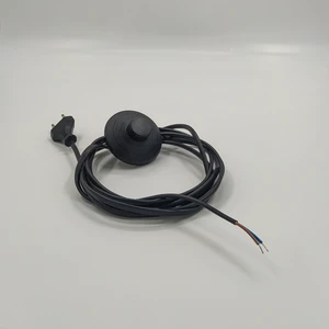 Retro Vitrini Dekoratif 3 Metre Aç-Kapa Yerpuar Anahtarlı Fişli Hazır Lamba-Abajur Kablo Seti Siyah Renk