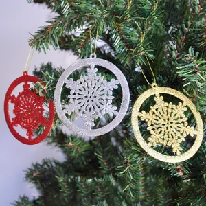 Yılbaşı Ağaç Süsü Simli 3lü - 5