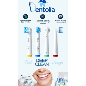 Oral-B Uyumlu Şarjlı Ve Pilli Diş Fırçası Yedek Başlığı 4 Adet Deep Clean
