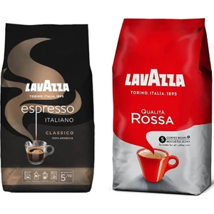 Espresso Italiano Classıco 1 kg ve Lavazza Qualita Rossa Çekirdek Kahve 1 kg Toplam 2 kg