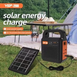 Kamp Lambası Güneş Enerjili Aydınlatma Sistemi 3AMPUL,POWERBANK,IŞILDAK,RADYO,MÜZIK Speaker,usb/tf 6000 MAH-GSU-200