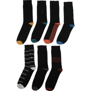 Color 7lı Skt-M 4pr Sıyah Multı Erkek 7 Li Çorap