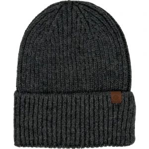 Sofist İstanbul Anthracite  Beanie Antrasit Deri Etiket Detaylı Soft Yıkama Yünlü ve Katlamalı Örgü Bere