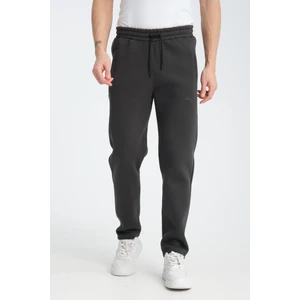 Erkek Füme 3 Iplik Rahat Kesim Düz Paça Kışlık Eşofman Altı