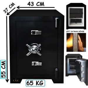 Ev ve Ofis Tipi 55 cm 65 kg Çelik Para Kasası