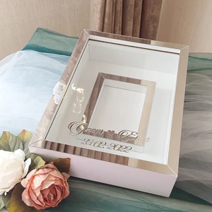 Verda Çerçeve 25 x 35  cm  Yarı Kaplama Ledli+Isimli Siyah-Gümüş Anı Çerçevesi! Yeni Moda Çiçek Anı Çerçevesi!