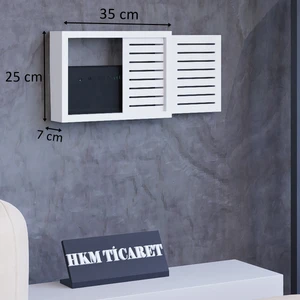 HKM Ticaret 25X35 cm Izgara Desenli Modem ve Sigorta Kutusu Saklama Kutusu! Beyaz Saklama Kutusu!