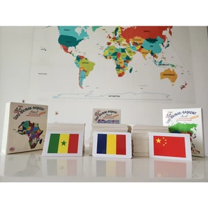 Novo Mundo Seçili Avrupa-Asya-Afrika Ülkeleri-Harita-Bayrak-Başkent Kartları Üçlü Avantaj Set