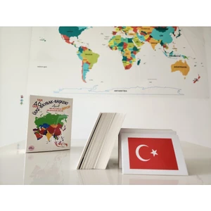 Novo Mundo Seçili Asya Ülkeleri-Harita-Bayrak-Başkent Kartları