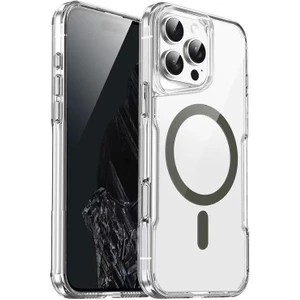 Apple iPhone 15 Pro Kılıf Renkli Kamera Çıkıntılı Magsafe Şarj Özellikli T-Max Magsafe Sert Kapak + Ekran Koruyucu