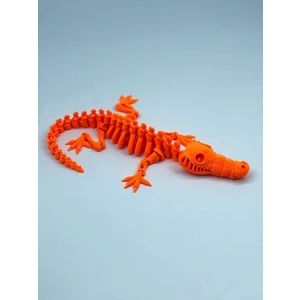 3D Hareketli İskelet Timsah Figürlü Oyuncak - Turuncu