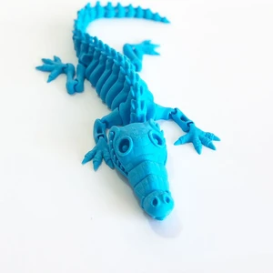 3D Hareketli İskelet Timsah Figürlü Oyuncak - Mavi